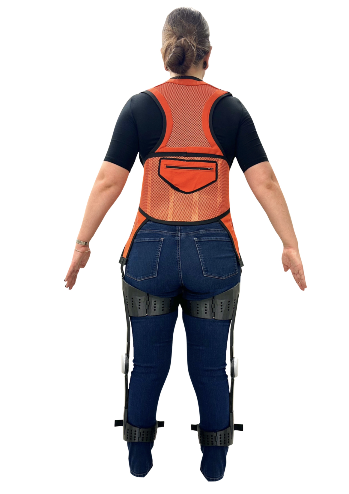Back view of exoskeleton prototype