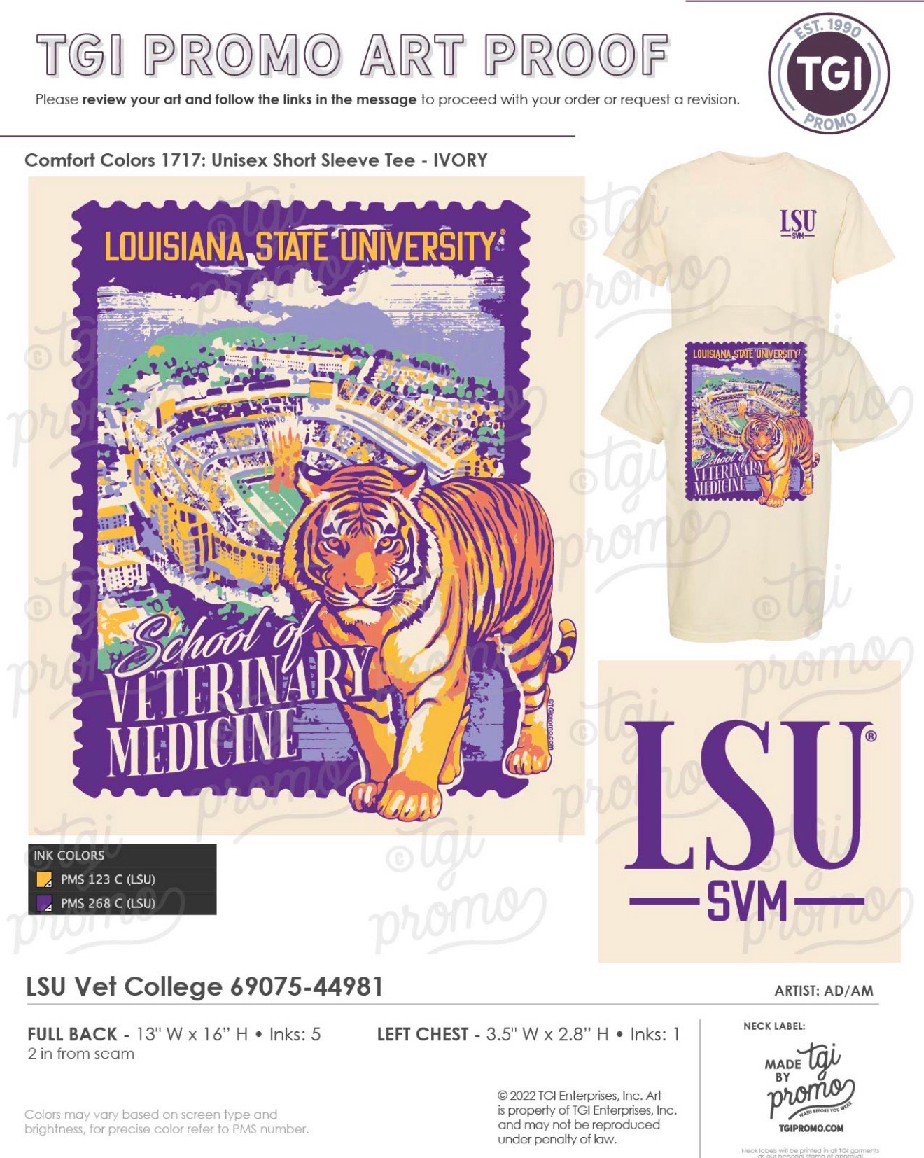 t-shirt with Mike the Tiger